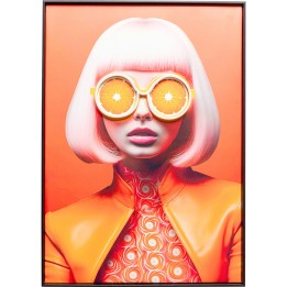 Framed Picture LED sunglasses oranges 50x70cm Kare Design