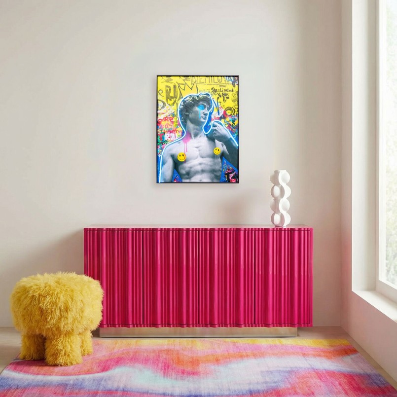 Schilderij LED David graffiti 60x80cm Kare Design