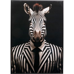 Schilderij meneer zebra 50x70cm Kare Design