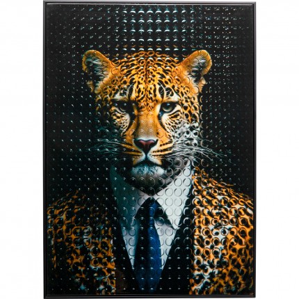 Schilderij meneer luipaard 50x70cm Kare Design