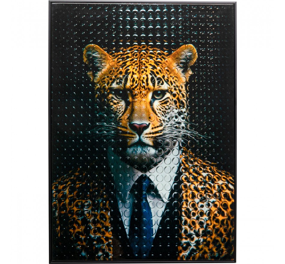 Schilderij meneer luipaard 50x70cm Kare Design