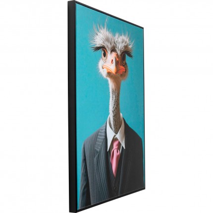 Schilderij meneer struisvogel 45x60cm Kare Design