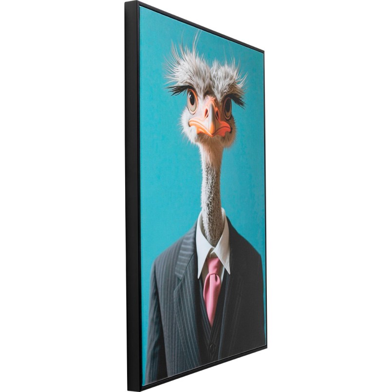Schilderij meneer struisvogel 45x60cm Kare Design