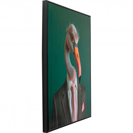 Schilderij meneer flamingo 45x60cm Kare Design
