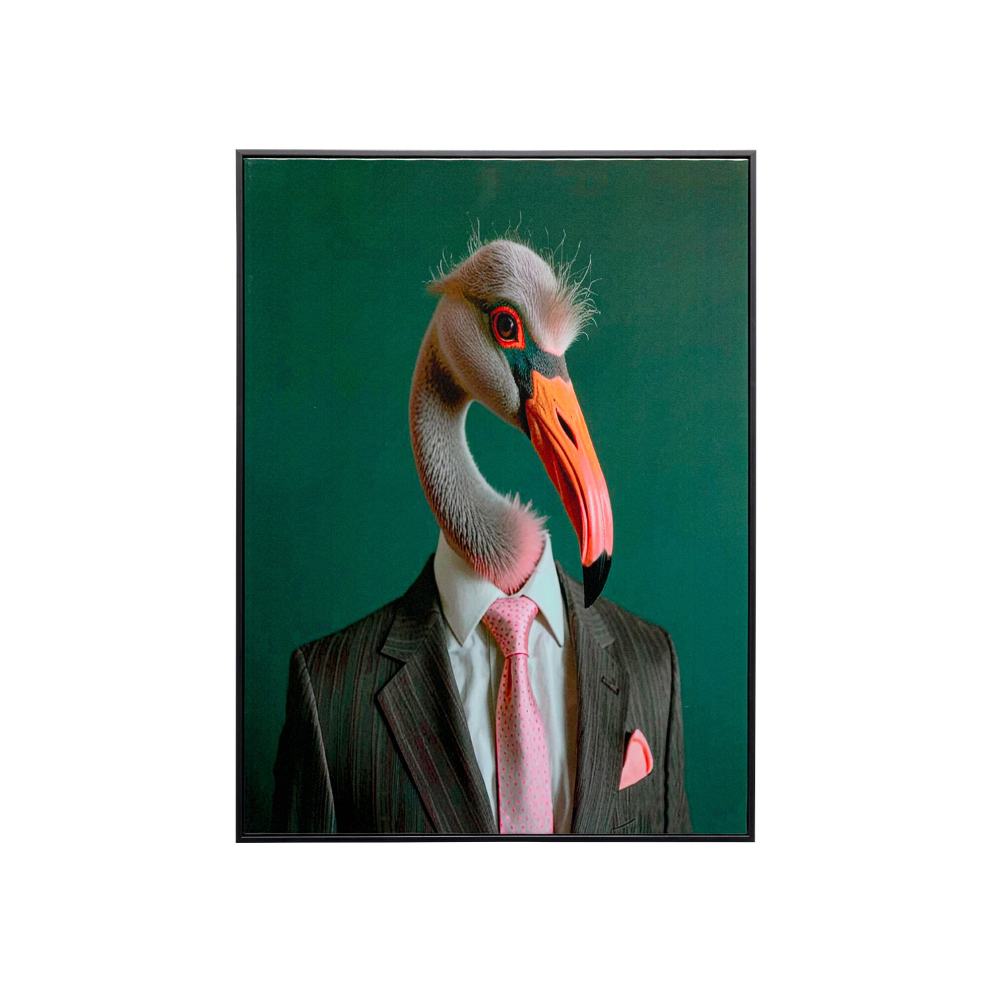 Schilderij meneer flamingo 45x60cm Kare Design