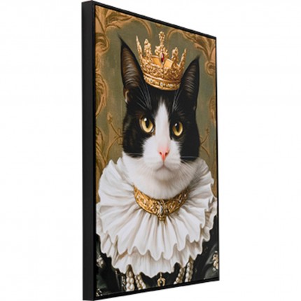 Canvas Picture princess cat black 40x50cm Kare Design