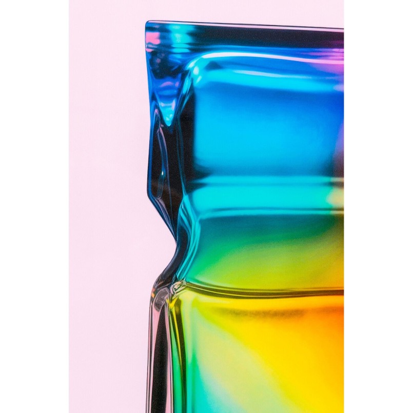 Framed Picture rainbow bottle 50x70cm pink Kare Design