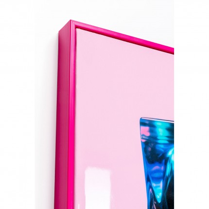 Schilderij regenboog fles 50x70cm roze Kare Design