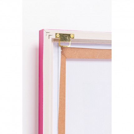 Schilderij regenboog fles 50x70cm roze Kare Design