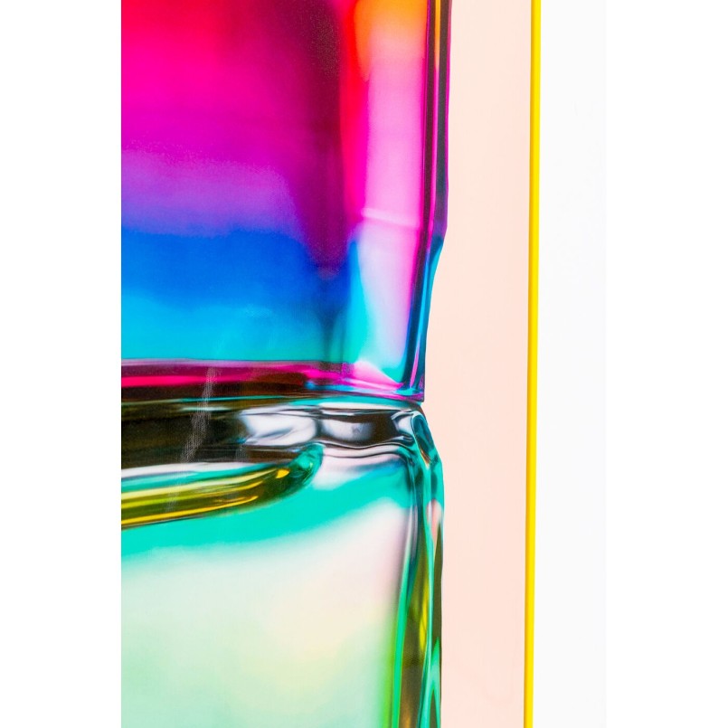 Schilderij regenboog fles 50x70cm geel Kare Design