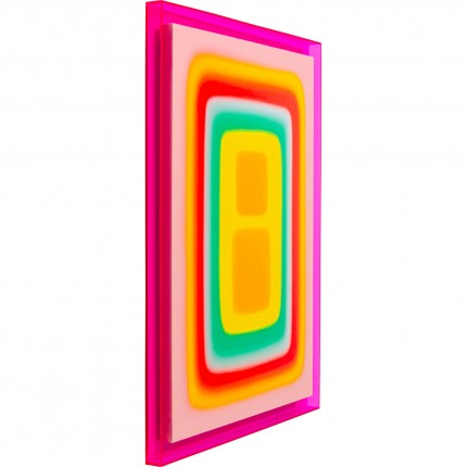 Schilderij Square Shapes 60x80cm roze Kare Design