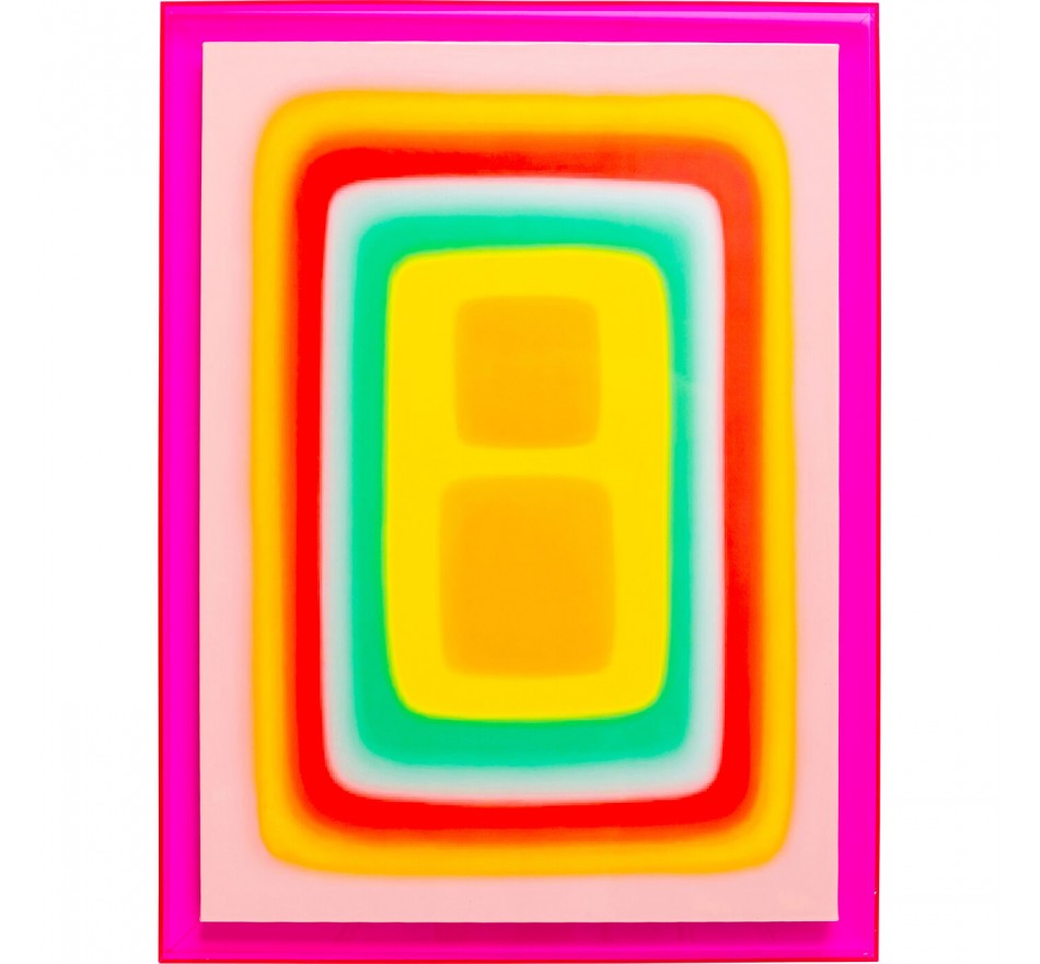 Schilderij Square Shapes 60x80cm roze Kare Design