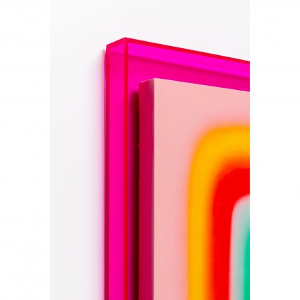 Schilderij Square Shapes 60x80cm roze Kare Design