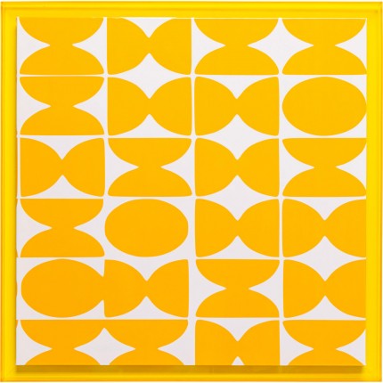 Schilderij Perline geel 80x80cm Kare Design