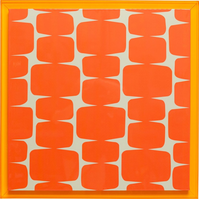 Schilderij Square Chain oranje 80x80cm Kare Design