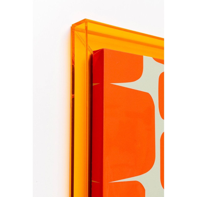 Framed Picture Square Chain orange 80x80cm Kare Design