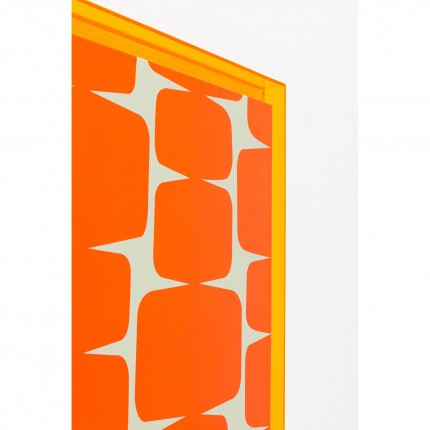 Schilderij Square Chain oranje 80x80cm Kare Design