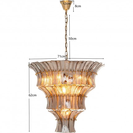 Hanglamp Venezia gerookt Ø71cm Kare Design