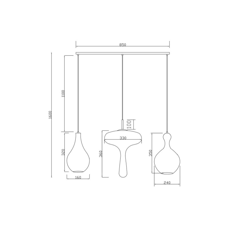 Suspension Goccia 100cm