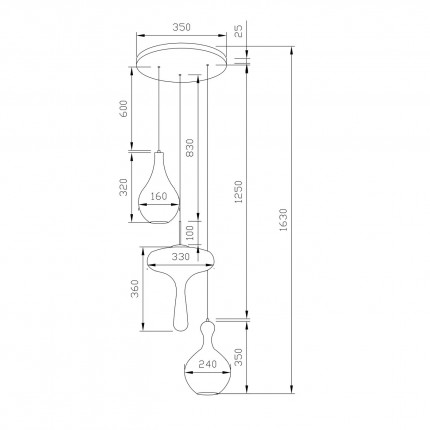 Pendant Lamp Goccia Ø45cm Kare Design