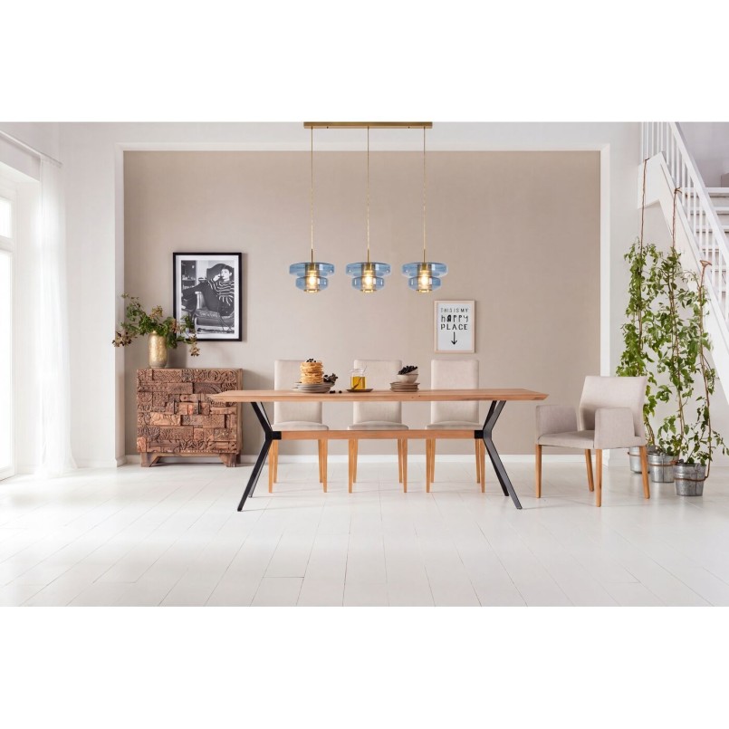 Suspension Arcadia bleu 125cm