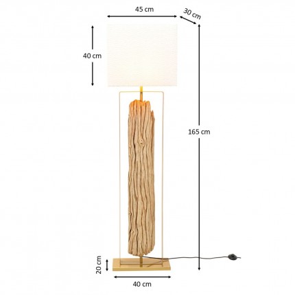 Vloerlamp Nature Stem 165cm goud Kare Design