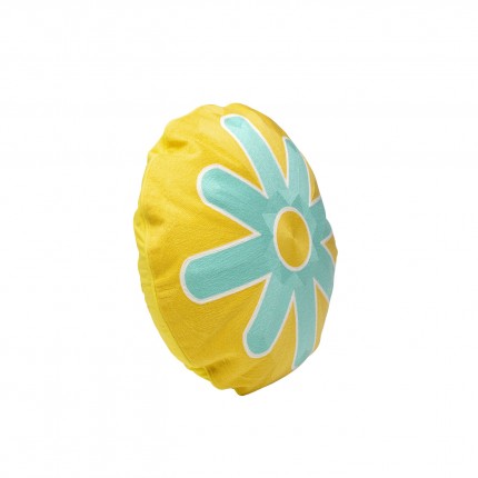 Kussen Icon zon geel en turkoois Kare Design