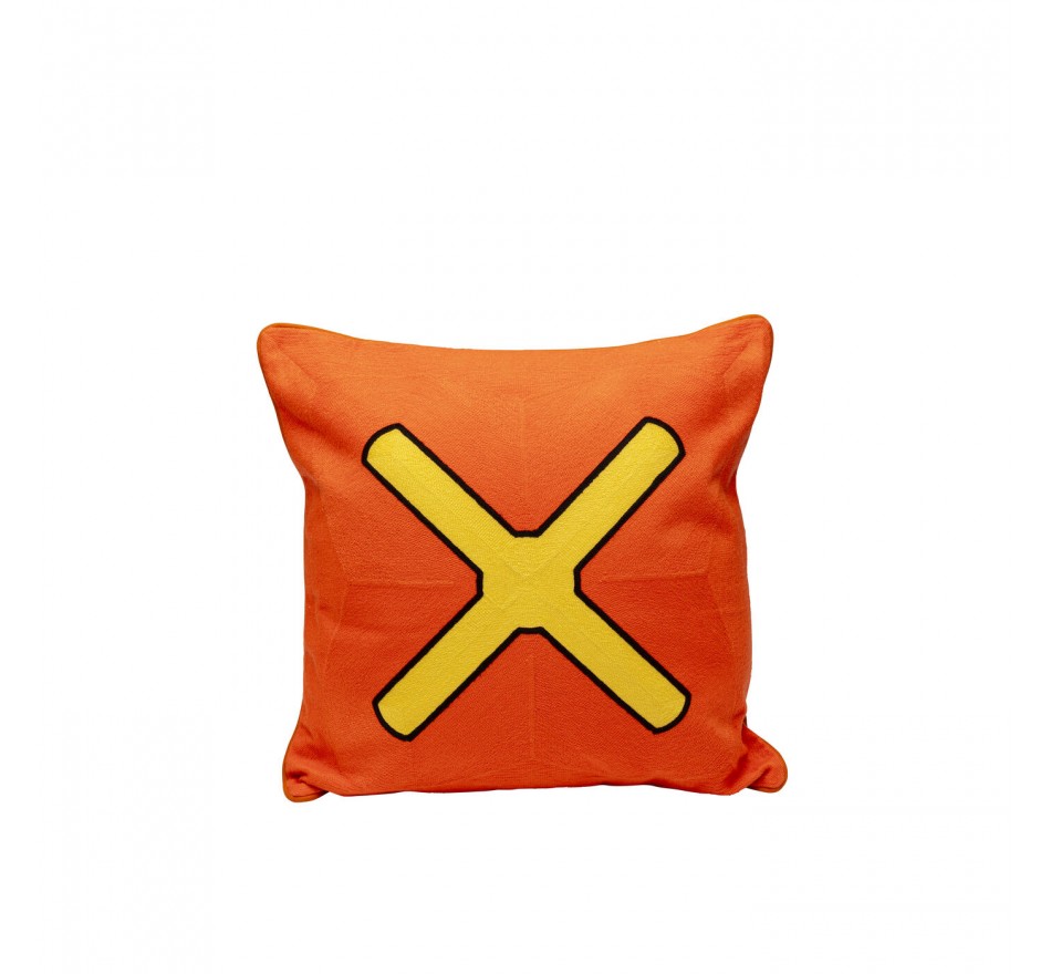 Kussen Icon kruis oranje en geel Kare Design