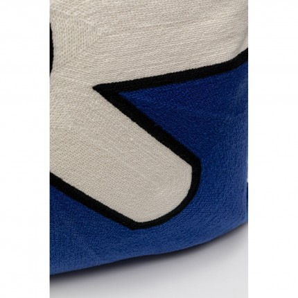 Kussen Icon ster blauw en wit Kare Design