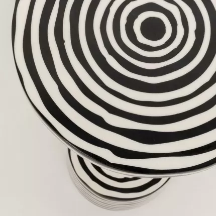 Bijzettafel Domero Swirl Ø25cm zwart Kare Design