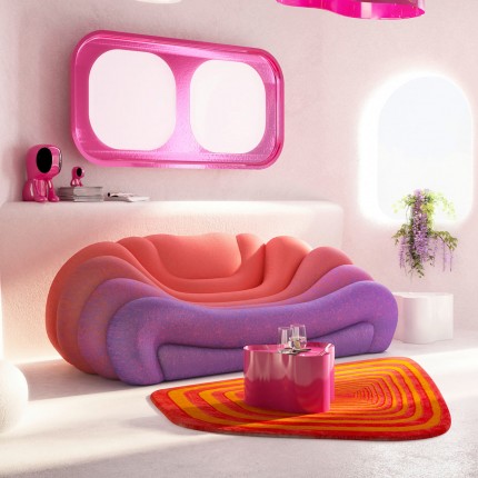 Vloerkleed Electric Diamond oranje Kare Design