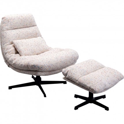 Draaifauteuil en Voetsteun Columbia Kare Design