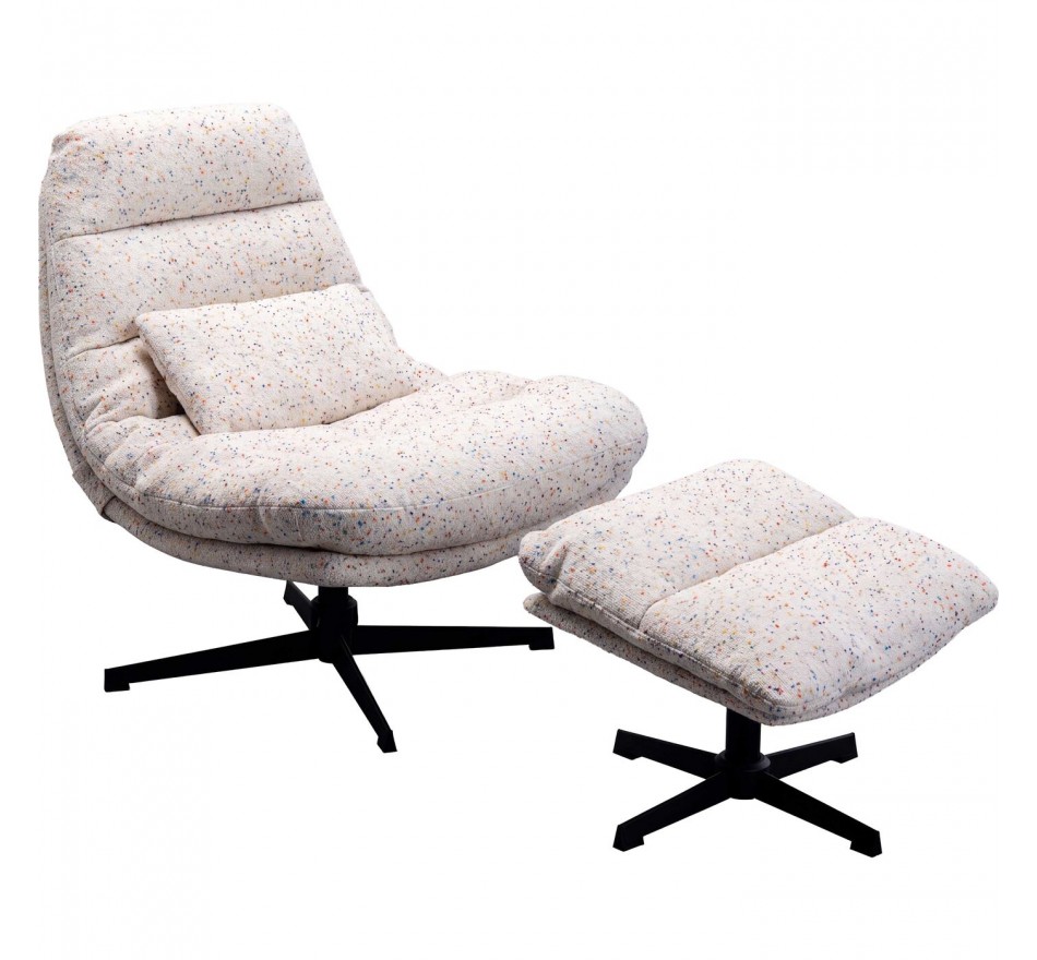 Draaifauteuil en Voetsteun Columbia Kare Design
