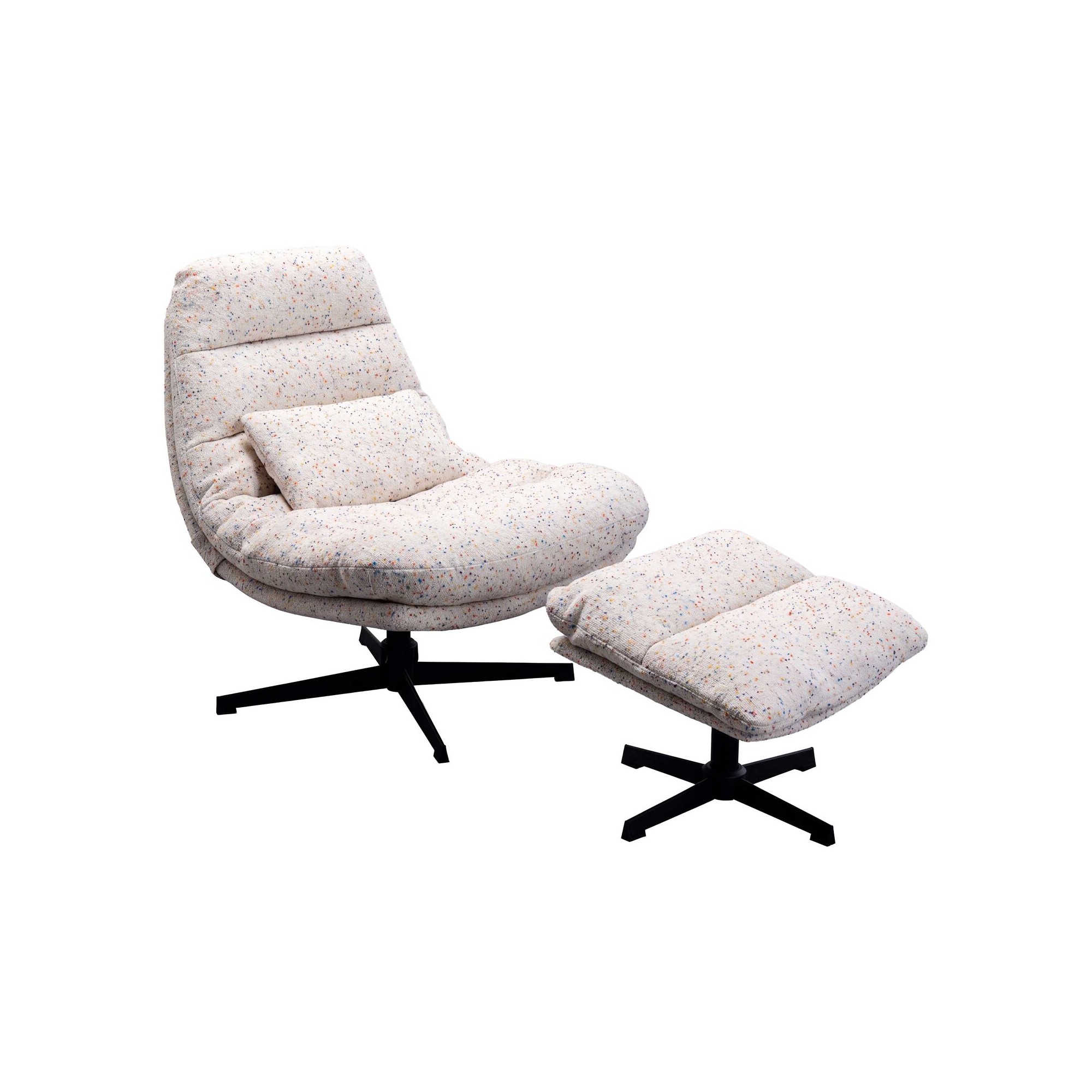 Draaifauteuil en Voetsteun Columbia Kare Design