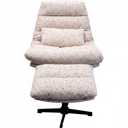 Draaifauteuil en Voetsteun Columbia Kare Design
