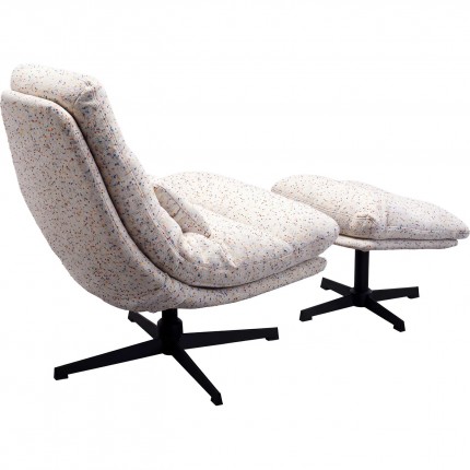 Draaifauteuil en Voetsteun Columbia Kare Design