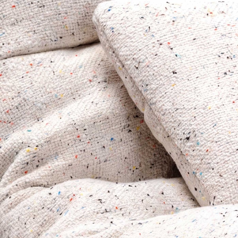 Witte draaifauteuil en voetensteun - Columbia - Kare Design