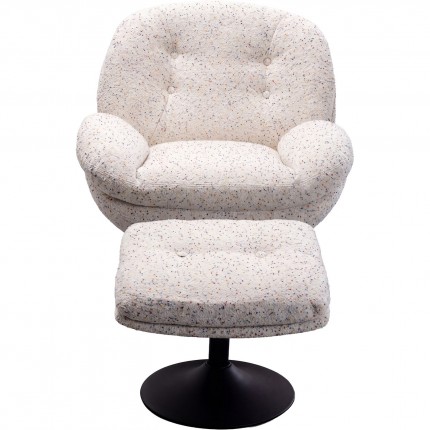Draaifauteuil en Voetsteun Stanford Kare Design