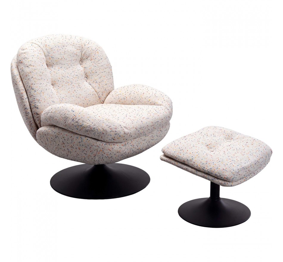 Draaifauteuil en Voetsteun Stanford Kare Design