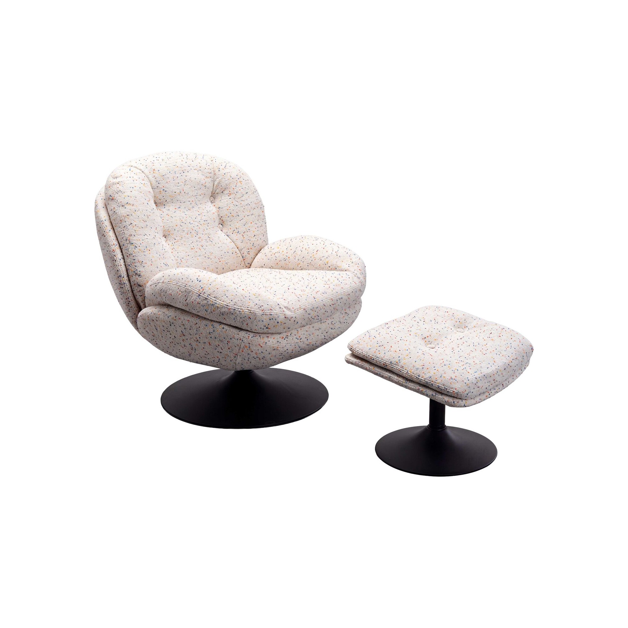 Draaifauteuil en Voetsteun Stanford Kare Design