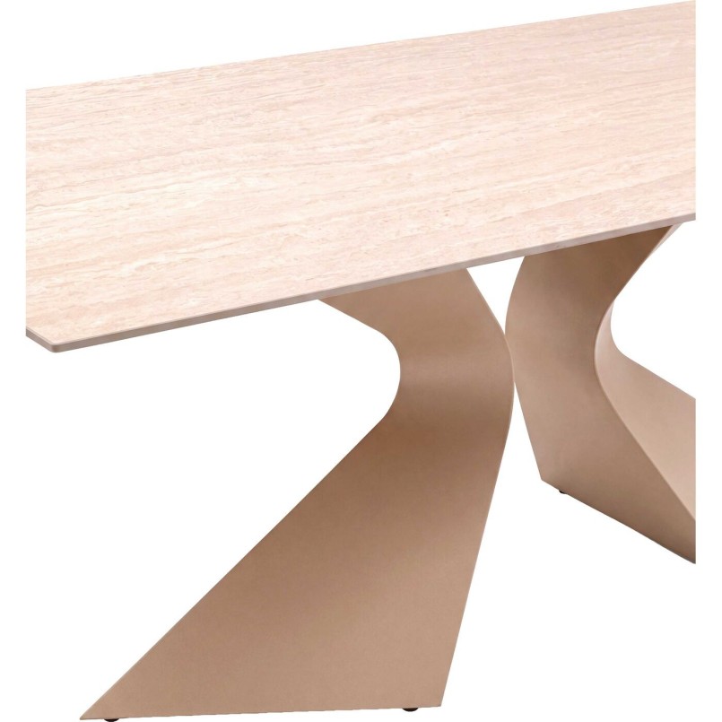Eettafel Gloria Travertino 200x100cm macchiato Kare Design