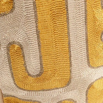 Cushion Meander yellow and beige Kare Design