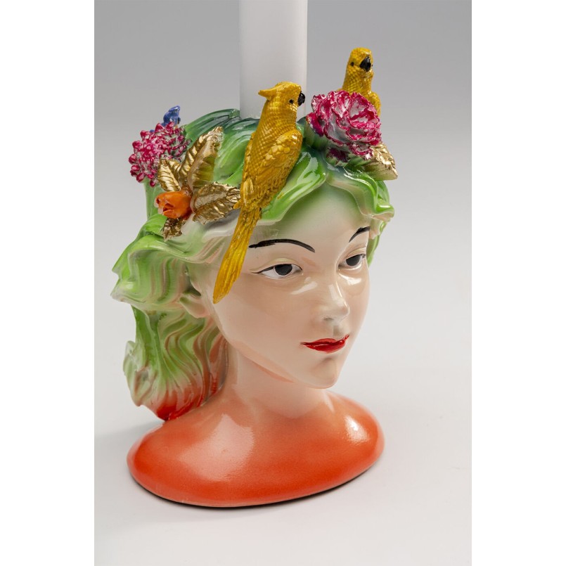 Porte-bougies Parrot Lady 15cm