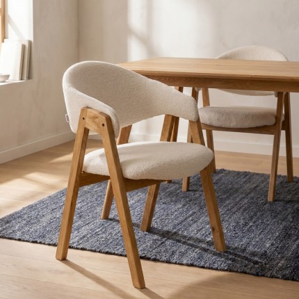 Stoel met armleuningen Julius creme Kare Design