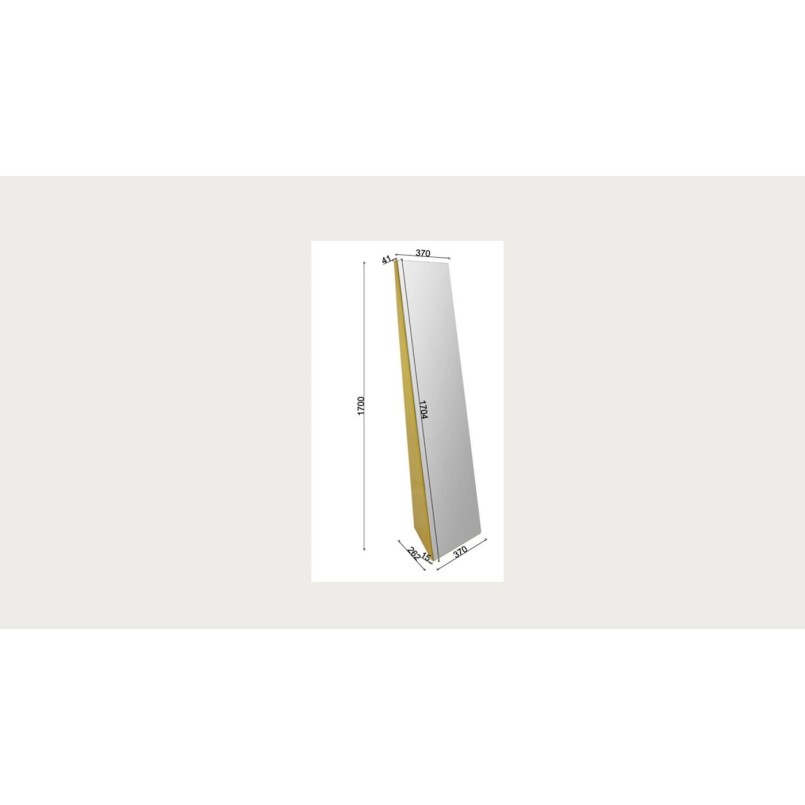 Miroir sur pied  Lolly Mocha Mousse 37x170cm