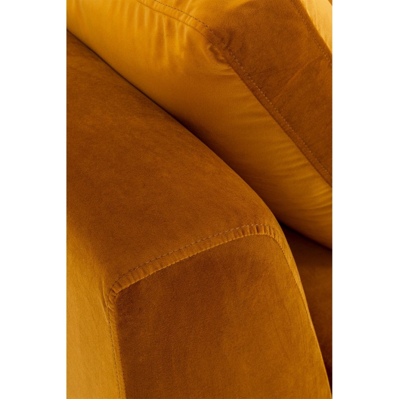 Canapé angle Gianni Velvet or 290cm gauche