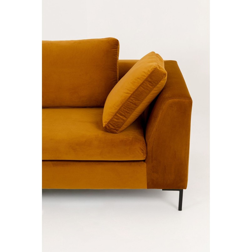 Canapé angle Gianni Velvet or 290cm gauche