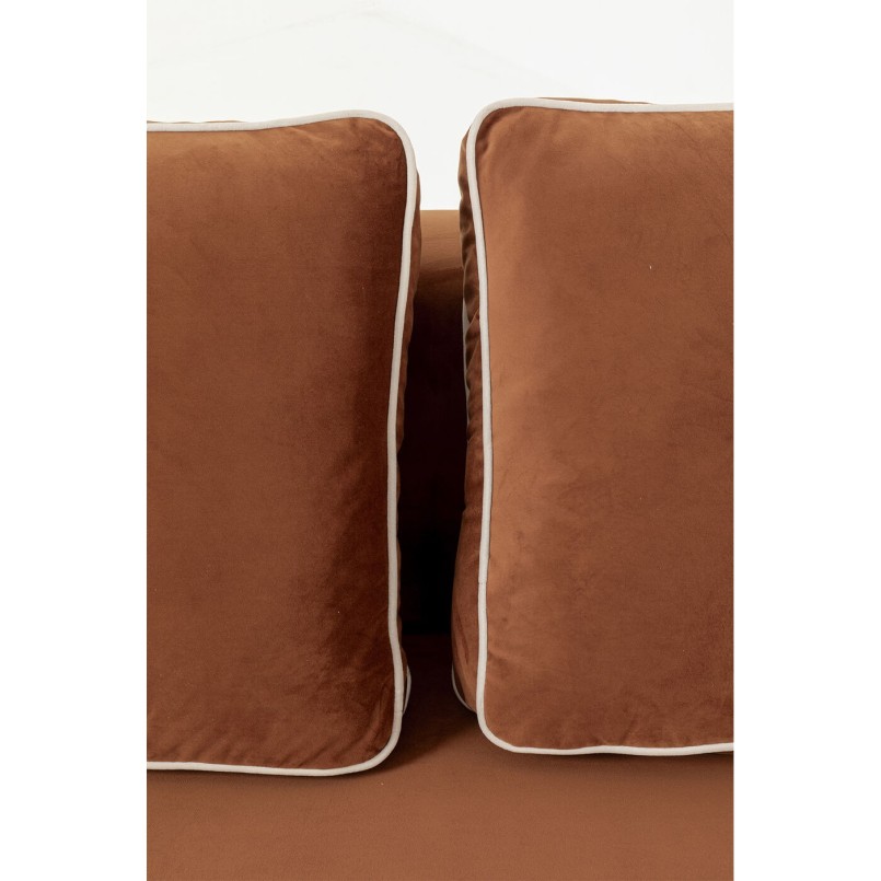 Canapé angle Gianni Pipe marron 290cm droite