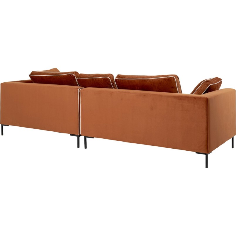 Canapé angle Gianni Pipe marron 290cm droite