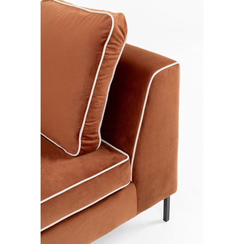 Canapé angle Gianni Pipe marron 290cm gauche